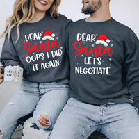 Personalized Dear Santa Christmas Shirt, Custom Funny Family Sweatshirt, Matching Holiday Shirts, Festive Pajama Top, Family Christmas Gift