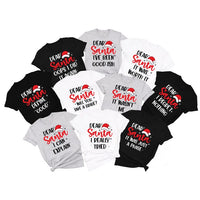 Personalized Dear Santa Christmas Sweatshirt, Custom Funny Family Tee, Matching Holiday Shirts, Festive Pajama Top, Family Christmas Gift