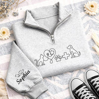 Veterinary Medicine Embroidered Quarter Zip Sweatshirt, Veterinarian Pullover, Medical Team Apparel, Vet Tech Sweatshirt, Custom Team Gift
