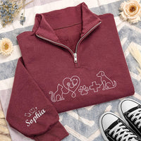 Veterinary Medicine Embroidered Quarter Zip Sweatshirt, Veterinarian Pullover, Medical Team Apparel, Vet Tech Sweatshirt, Custom Team Gift