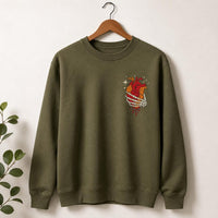 Skeleton Heart Embroidered Sweatshirt, Gothic Halloween Hoodie, Spooky Anatomical Skeleton Hand Shirt, Aesthetic Shirt, Aesthetic Gift