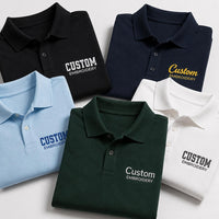 Custom Embroidered Polo Shirt for Men and Women, Personalized & Printed Polo Shirts for Business, Casual Wear, Sports Teams, Work Uniforms