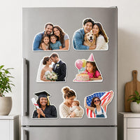 Custom Photo Cutout Magnet, Personalized Fridge Magnet, Family Photo Magnet, Refrigerator Keepsake Home Decor, Family Keepsake Gift