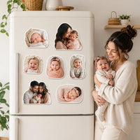 Custom Photo Cutout Magnet, Personalized Fridge Magnet, Family Photo Magnet, Refrigerator Keepsake Home Decor, Family Keepsake Gift