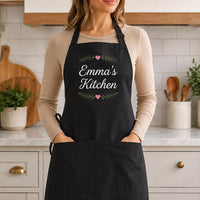 Custom Logo Apron, Personalized Cafe Restaurant Uniform, Professional Chef Apron, Branded Cooking Apron for Staff, Restaurant Gift