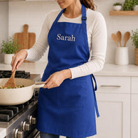 Custom Embroidered Apron With Name, Personalized Cooking Apron for Chefs Bakers Crafters, Full-Length Cooking Apron, Custom Kitchen Gift