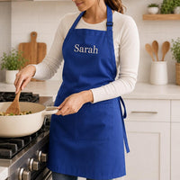 Custom Embroidered Apron With Name, Personalized Cooking Apron for Chefs Bakers Crafters, Full-Length Cooking Apron, Custom Kitchen Gift