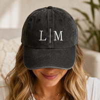 Monogrammed Baseball Hat, Personalized Embroidered Cap, Custom Initial Logo Hat, Bachelorette Party Hats, Bridesmaid & Club Gifts for Her