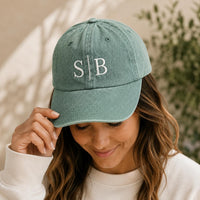 Monogrammed Baseball Hat, Personalized Embroidered Cap, Custom Initial Logo Hat, Bachelorette Party Hats, Bridesmaid & Club Gifts for Her