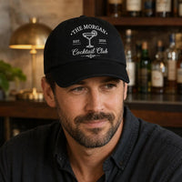 Personalized Cocktail Club Embroidered Hat, Custom Family Name & Year Cap, Bio Washed Cotton Cap, Home Bar Gift, Personalized Gift