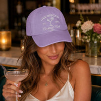 Personalized Cocktail Club Embroidered Hat, Custom Family Name & Year Cap, Bio Washed Cotton Cap, Home Bar Gift, Personalized Gift