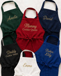 Custom Embroidered Apron With Name, Personalized Cooking Apron for Chefs Bakers Crafters, Full-Length Cooking Apron, Custom Kitchen Gift