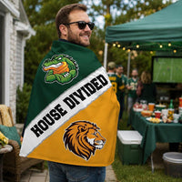 Custom House Divided Garden Flag - 12x18 Inch Double Sided, Hockey, Basketball, Baseball, Football, Any League, College, Team Rivalry Flag