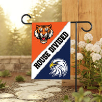 Custom House Divided Garden Flag - 12x18 Inch Double Sided, Hockey, Basketball, Baseball, Football, Any League, College, Team Rivalry Flag