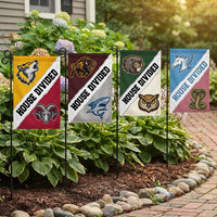 Custom House Divided Garden Flag - 12x18 Inch Double Sided, Hockey, Basketball, Baseball, Football, Any League, College, Team Rivalry Flag
