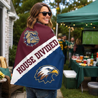 Custom House Divided Garden Flag - 12x18 Inch Double Sided, Hockey, Basketball, Baseball, Football, Any League, College, Team Rivalry Flag