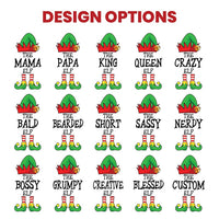 Personalized Christmas Elf Shirt and Sweatshirt, Custom Family Matching Holiday Top, Funny Mama Papa King Queen Elf Outfit, Christmas Gift
