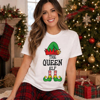 Personalized Christmas Elf Shirt and Sweatshirt, Custom Family Matching Holiday Top, Funny Mama Papa King Queen Elf Outfit, Christmas Gift