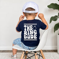 Personalized Ring Bearer Shirt, Custom Ring Dude Toddler Tee, Boys Wedding Party Tee, Front Back Print Design, Wedding Gift for Page Boy
