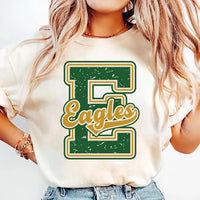 Personalized School Mascot Shirt, Custom Varsity Letter Team Tee, Distressed Spirit Wear Top, School Sports Fan Outfit, Custom Team Gift