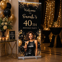 Custom Retractable Banner Stand, Personalized Roll Up Banner, Event Business Display Sign, Promotional Marketing Banner for Trade Shows