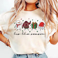 Tis the Season Holiday Shirt, Cute Christmas Graphic Tee, Snowman Sweater Present Santa Hat Design, Festive Winter Outfit, Christmas Gift