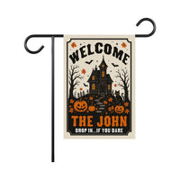 Personalized Halloween Family Garden Flag, 12x18 Double Sided Yard Flag, Spooky Porch Decor, Haunted House Welcome Sign, Halloween Gift