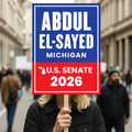 Abdul El-Sayed For Michigan Senate 2026 Election Sign, Political Campaign Sign, Senate Election 2026 Race Poster Sign