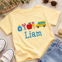 Personalized Kids Embroidered Shirt, Cute Custom Name Sweatshirt, Back to School Hoodie, Classroom Supplies Tee, First Day Gift for Kids