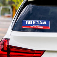 Bert Mizusawa For Virginia Senate 2026 Vinyl Sticker, Vote Bert Mizusawa Decal, Virginia Senate Elections 2026 Bumper Sticker, 10"x 3"