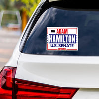 Adam Hamilton For Kansas Senate 2026 Vinyl Sticker, Vote Adam Hamilton Decal, Kansas Senate Elections 2026 Bumper Sticker, 6" x 4.5"