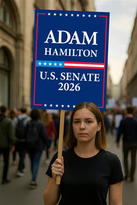Adam Hamilton For Kansas Senate 2026 Election Sign, Republican Party, Political Campaign Sign, Senate Election 2026 Race Poster Sign