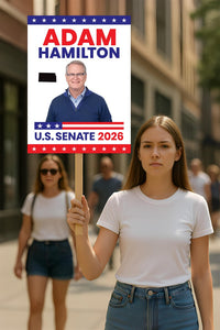 Adam Hamilton For Kansas Senate 2026 Election Sign, Republican Party, Political Campaign Sign, Senate Election 2026 Race Poster Sign