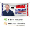 Adam Hamilton For Kansas U.S. Senate Banner Sign, 13 oz Waterproof US Senate Election 2026, Republic Party Vinyl Banner With Metal Grommets