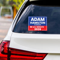 Adam Hamilton For Kansas Senate 2026 Vinyl Sticker, Vote Adam Hamilton Decal, Kansas Senate Elections 2026 Bumper Sticker, 6" x 4.5"