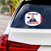 Adam Hamilton For Kansas Senate 2026 Vinyl Sticker, Vote Adam Hamilton Decal, Kansas Senate Elections 2026 Bumper Sticker, 6" x 4.5"
