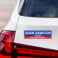 Adam Hamilton For Kansas Senate 2026 Car Magnet - Vote Adam Hamilton Vehicle Magnet, Kansas Senate Elections 2026 Magnet - 10" x 3"