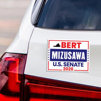 Bert Mizusawa For Virginia Senate 2026 Car Magnet - Vote Bert Mizusawa Vehicle Magnet, Virginia Senate Elections 2026 Magnet -6" x 4.5"