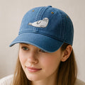 Cute White Seal Embroidered Hat, Marine Animal Lover Baseball Cap, Bio Washed Cotton Cap, Coastal Wildlife Lover Gift, Gift for Her
