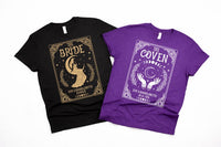 Personalized Bride Coven Bachelorette Shirt, Custom Witchy Bridal Tee, Matching Coven Crew Tee, Bachelorette Outfit, Bridal Shower Gift