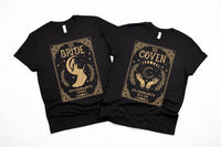 Personalized Bride Coven Bachelorette Shirt, Custom Witchy Bridal Tee, Matching Coven Crew Tee, Bachelorette Outfit, Bridal Shower Gift