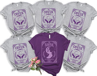 Personalized Bride Coven Bachelorette Shirt, Custom Witchy Bridal Tee, Matching Coven Crew Tee, Bachelorette Outfit, Bridal Shower Gift