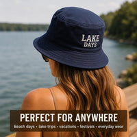 Custom Embroidered Bucket Hat, Personalized Text or Logo Cotton Bucket Hat, Custom Name Summer Hat, Beach Ready Style, Personalized Gift
