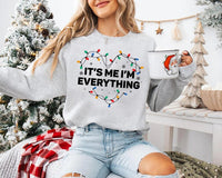 Custom Christmas Couple Sweatshirt, Personalized His or Hers Holiday Tee, Christmas Lights Crewneck, Matching Couple Outfit, Christmas Gift