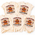 Personalized Thanksgiving Family Shirt, Custom Name Turkey Tee, Matching Fall Family Outfit, Pumpkin Turkey Graphic Tee, Holiday Gift 2026