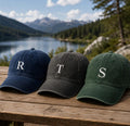 Personalized Initial Embroidered Hat, Custom Letter Monogram Cap, Low Profile Dad Hat, Cotton Baseball Cap for Women & Men, Monogram Gift