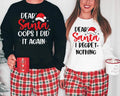 Personalized Dear Santa Christmas Sweatshirt, Custom Funny Family Tee, Matching Holiday Shirts, Festive Pajama Top, Family Christmas Gift