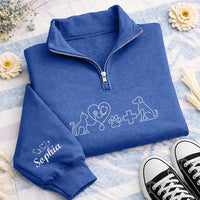 Veterinary Medicine Embroidered Quarter Zip Sweatshirt, Veterinarian Pullover, Medical Team Apparel, Vet Tech Sweatshirt, Custom Team Gift