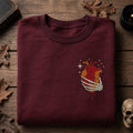 Skeleton Heart Embroidered Sweatshirt, Gothic Halloween Hoodie, Spooky Anatomical Skeleton Hand Shirt, Aesthetic Shirt, Aesthetic Gift