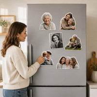 Custom Photo Cutout Magnet, Personalized Fridge Magnet, Family Photo Magnet, Refrigerator Keepsake Home Decor, Family Keepsake Gift